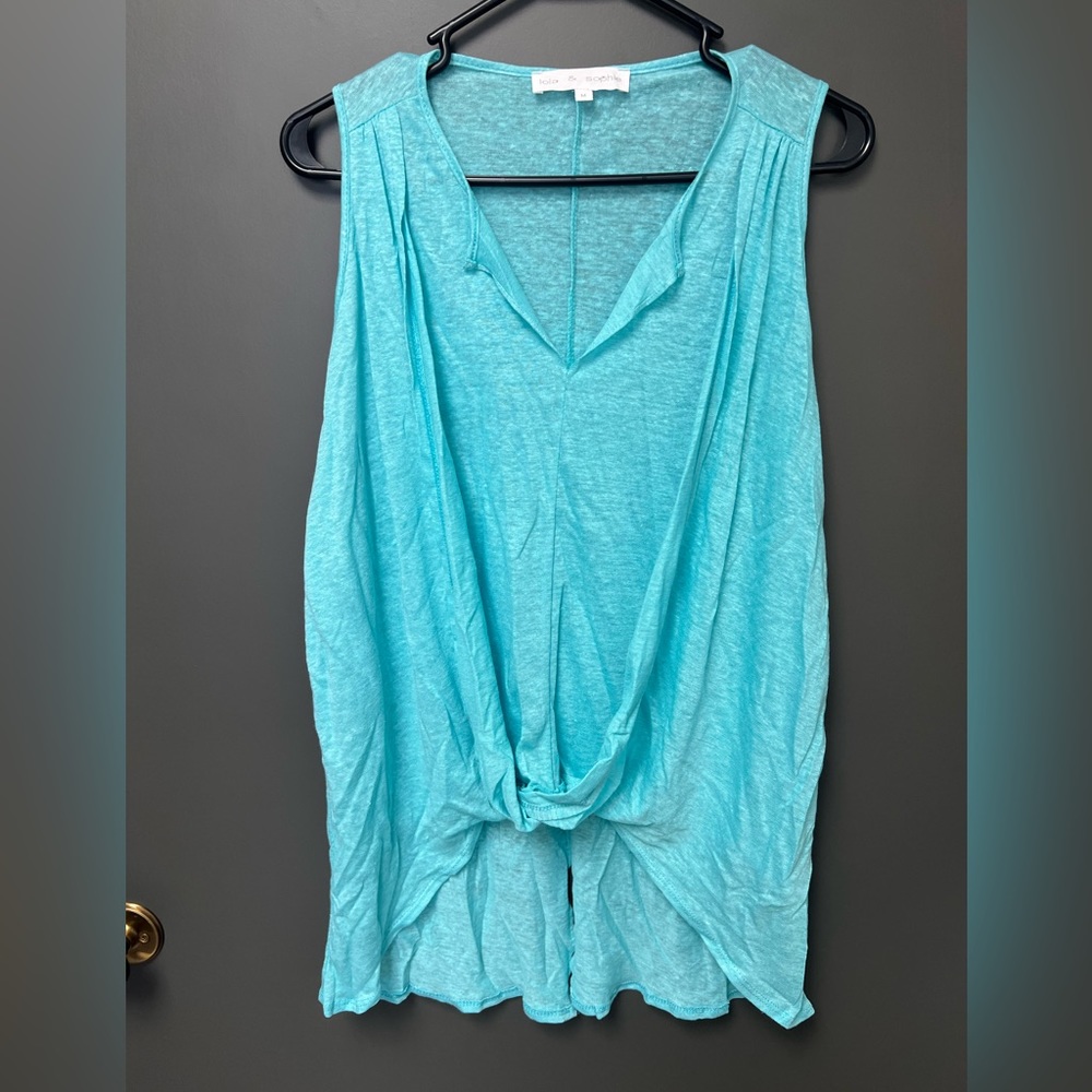 Lola and Sophie blue tank